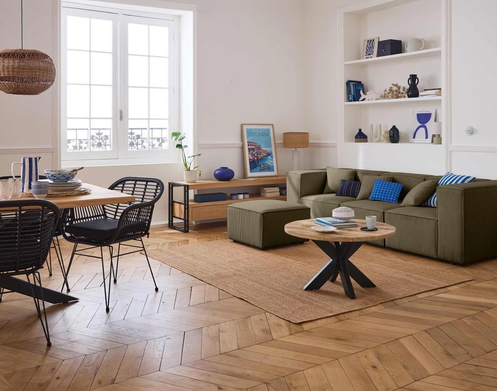 Produit similaire: arty - Canapé velours côtelé Vert