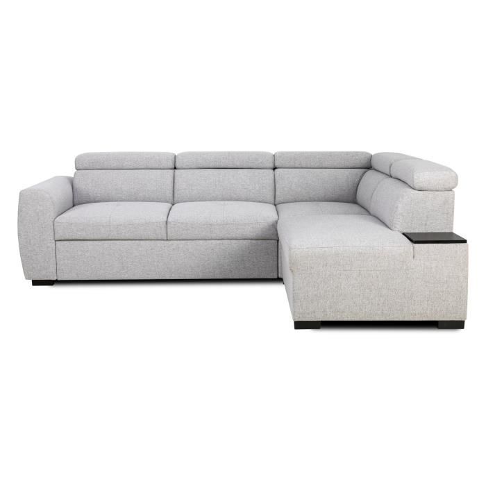 Produit similaire: Canapé d'angle convertible réversible - 4/5 places - KELIO - Tissu Gris - 3 tétières - 245 x 184 x 77/87 cm