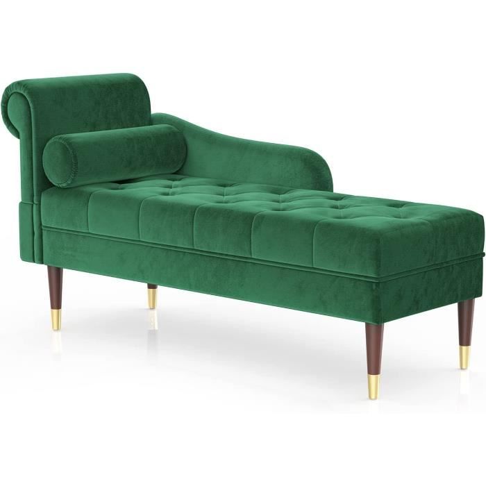 Produit similaire: Méridienne salon en velours côté gauche avec coussin 140,5 x 54 x 76 cm - Vert - Vesgantti