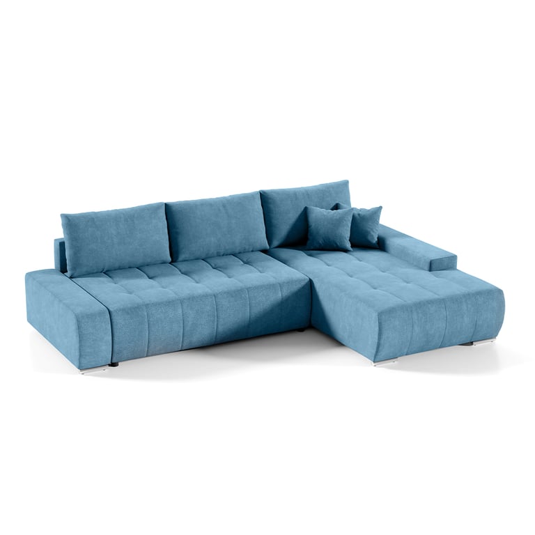 Produit similaire: Jonas - Canapé angle convertible droit 4 places bleu