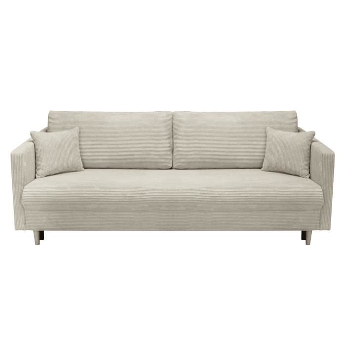 Produit similaire: Canapé en lit convertible avec coffre de rangement - en tissu - salon & séjour - 217x120x86 cm - LAZO - Beige (Poso 100)