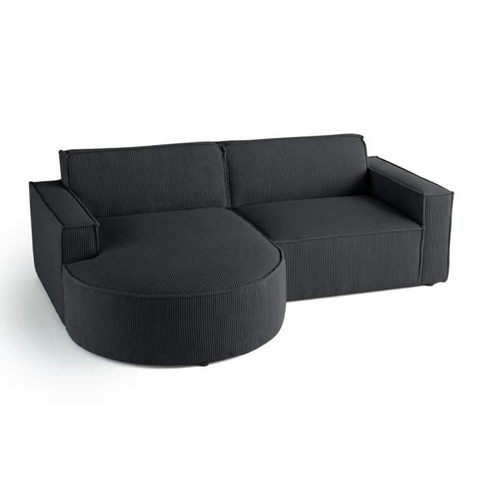Produit similaire: Spiaggia - canapé d'angle gauche - 4 places - en velours côtelé - Gris foncé