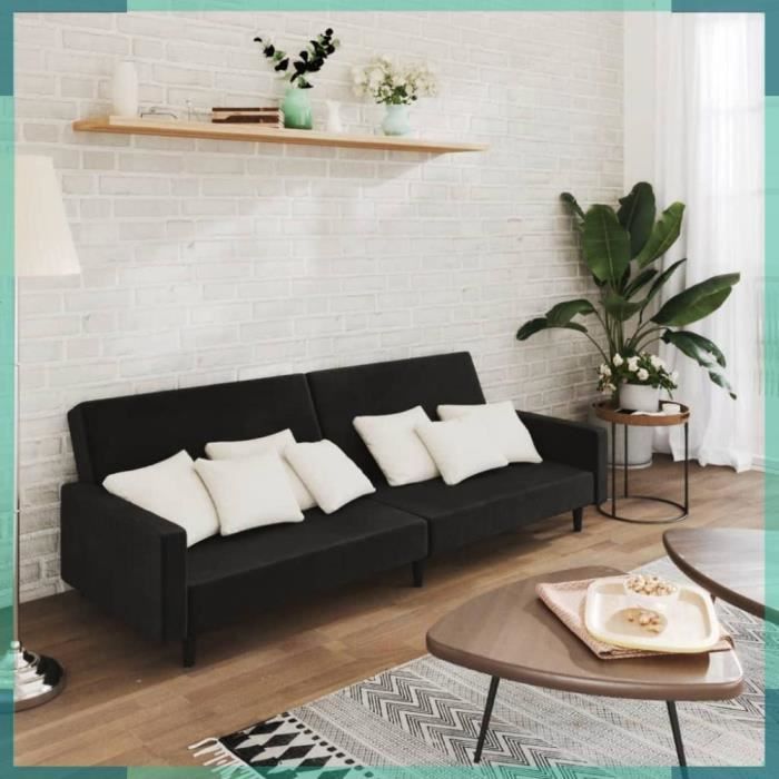 Produit similaire: Canapé-lit 2 places noir velours-FHE375740