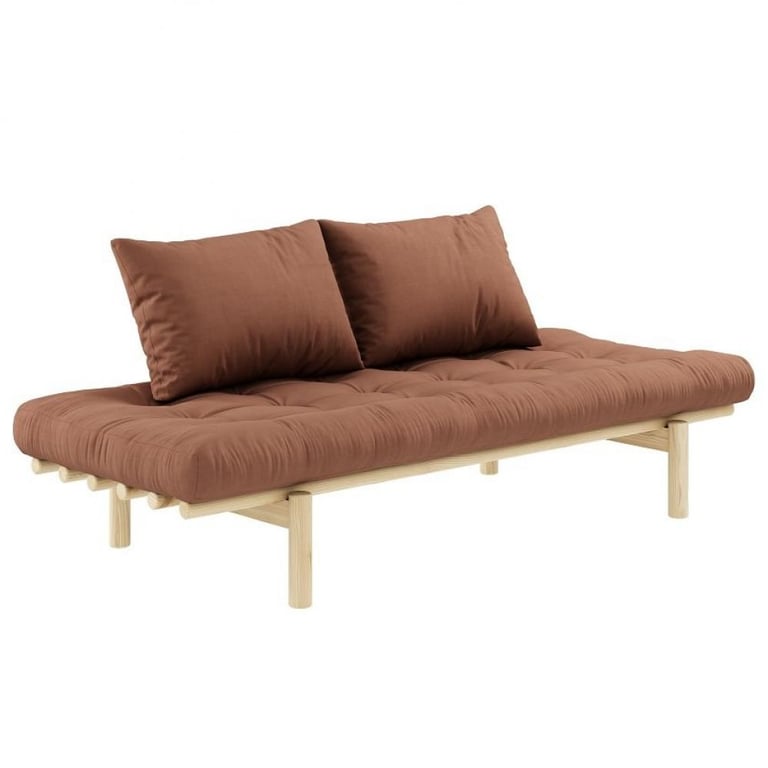 Produit similaire: Méridienne futon PACE en pin coloris brun argile couchage 75*200 cm.