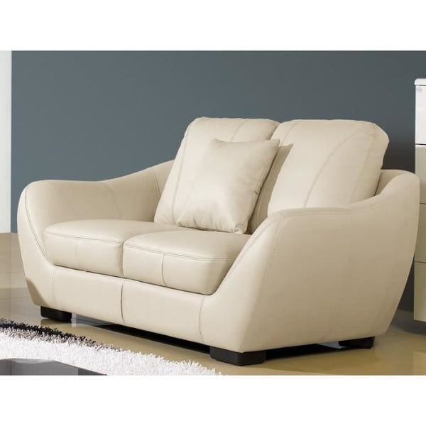 Julietta - Canapé 2 places cuir beige