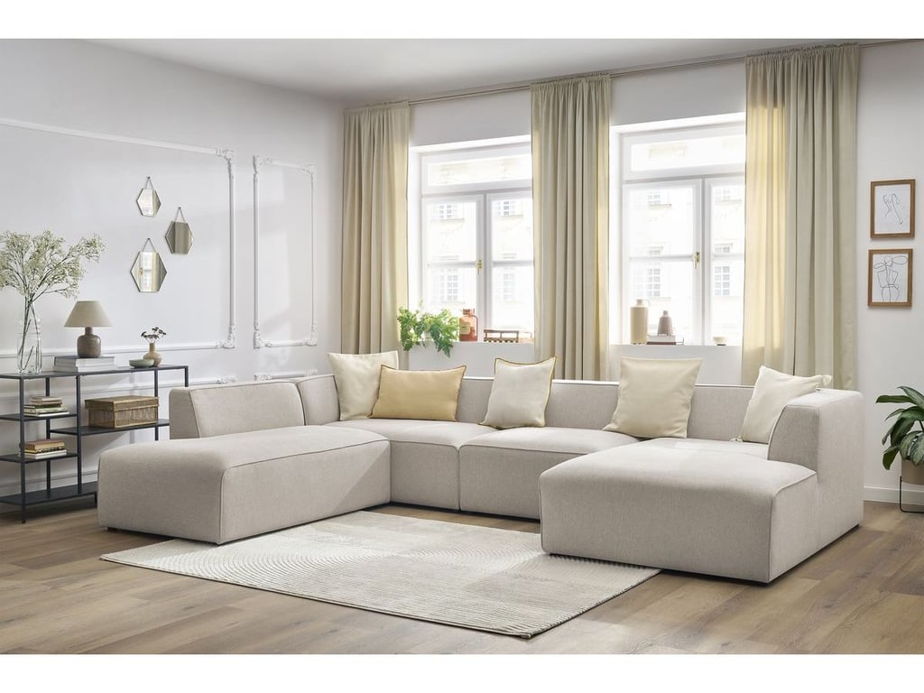 Produit similaire: Canapé panoramique fixe MEGEVE tissu chiné beige angle droit BOBOCHIC 1 places