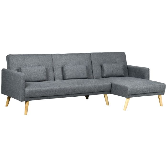 Produit similaire: Canapé d'angle convertible - HOMCOM - Design scandinave - Gris