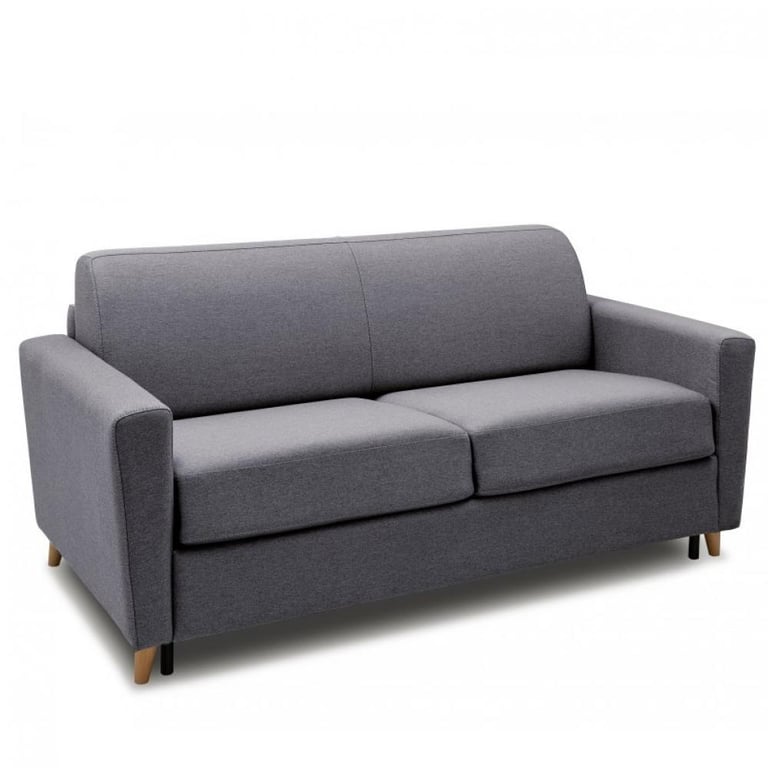 Produit similaire: Canapé VIRGOLA convertible express matelas 16 cm sommier lattes 140 cm tissu Tweed gris graphite