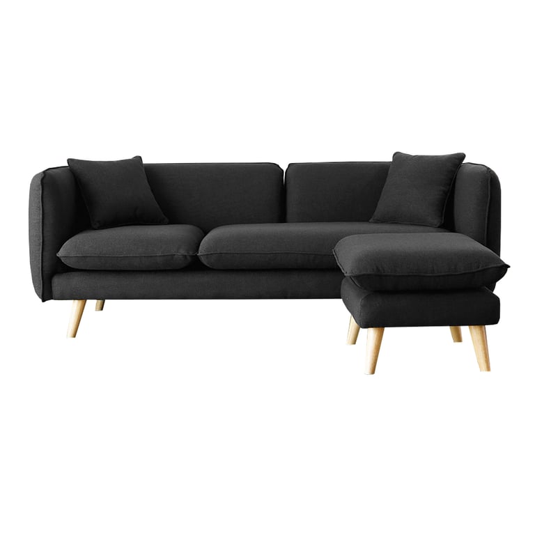 Produit similaire: Canapé 3 places et 1 pouf gris anthracite