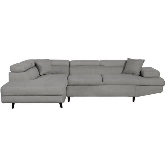 Produit similaire: Canapé d'angle gauche convertible RIO Scandinave avec coffre en tissu - Gris clair, Pieds noir - L271 x P192 x H70cm - LOUNGITUDE