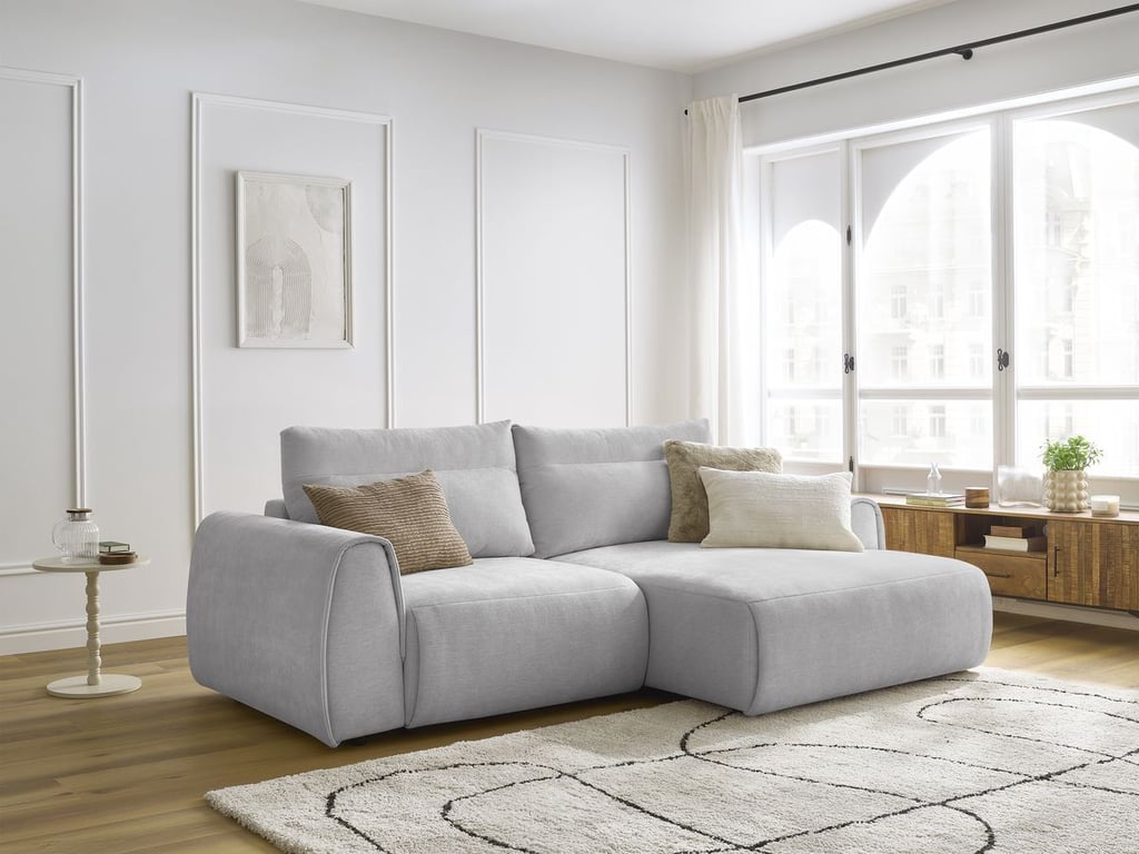 Produit similaire: Canapé d'angle fixe compact ADEN gris clair angle droit BOBOCHIC 3 places