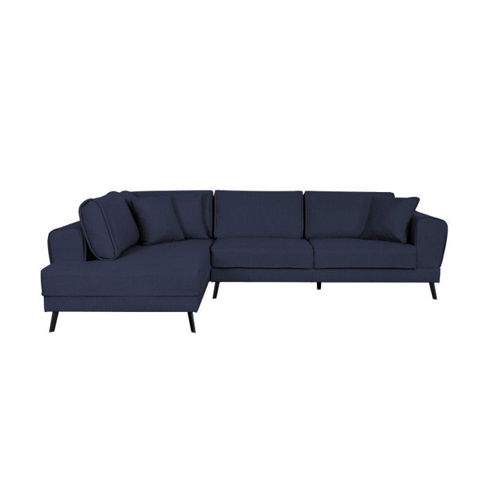 Produit similaire: Canapé d'angle gauche 4 places INDIA convertible 2 coffres en tissu - Bleu foncé - L304 x 212 x 86cm - LOUNGITUDE