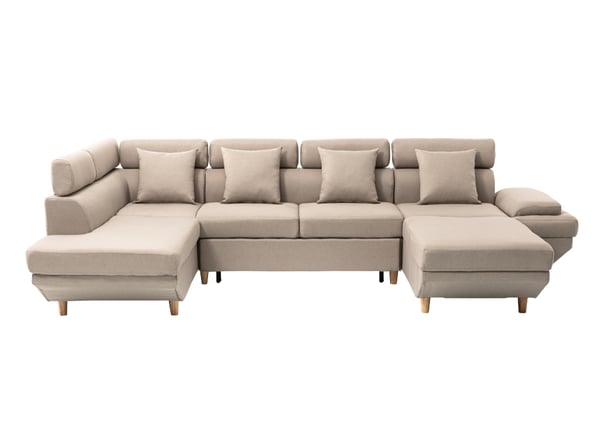 Canapé d'Angle Panoramique MAIA Convertible en Tissu