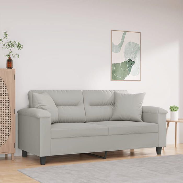 Produit similaire: Nouveau Canapé 2 places avec oreillers gris clair 140 cm DECO FT5599954
