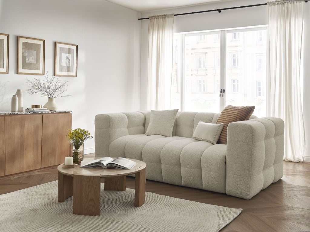 Produit similaire: Canapé droit convertible 3 places CLOUD tissu bouclette beige BOBOCHIC