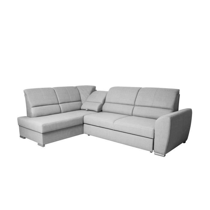 Produit similaire: Canapé d'angle en lit en tissu avec coffre 4-5 places - ERICK II - Gris clair (Ottawa 09, Gauche)