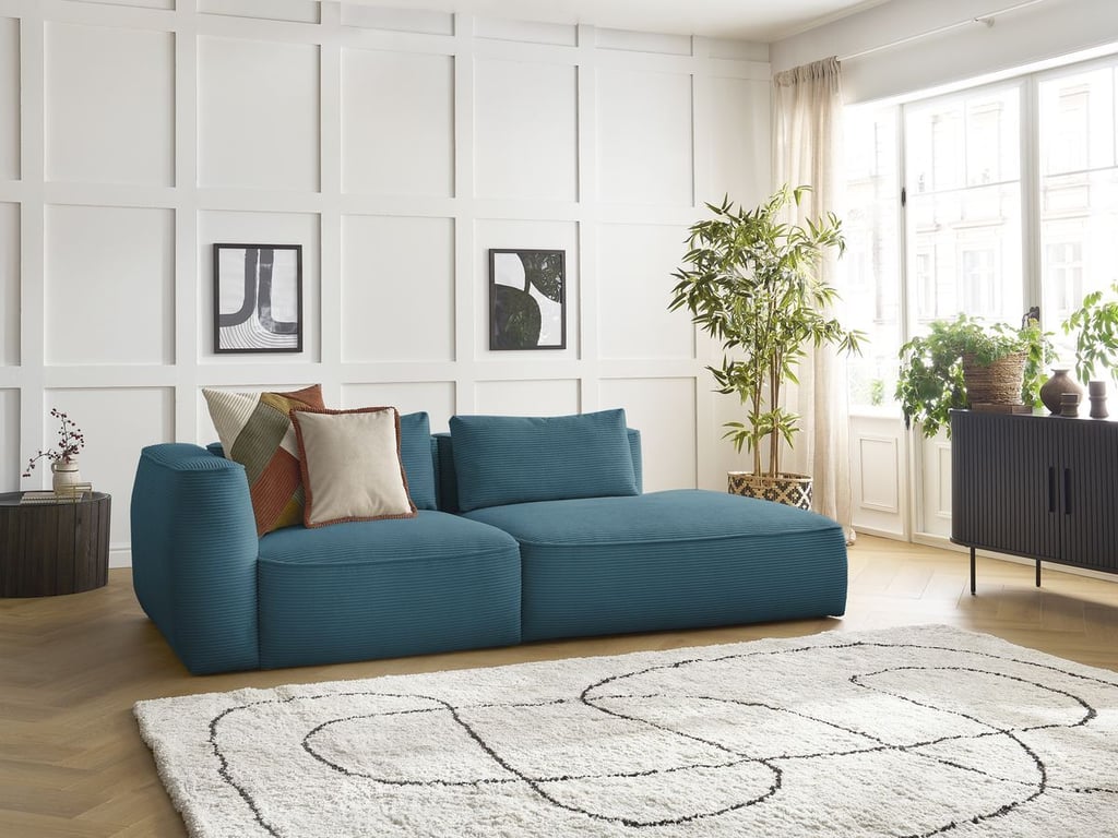 Produit similaire: Leopold canapé droit fixe 3 places velours côtelé bleu clair