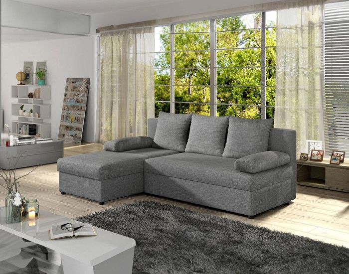 Produit similaire: Numancia - canapé d'angle réversible 4 places - convertible avec coffre - en tissu - Gris