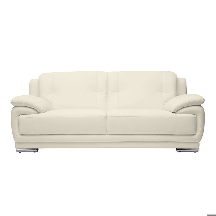 Produit similaire: Canapé design 3 places cuir blanc et acier chromé TAMARA