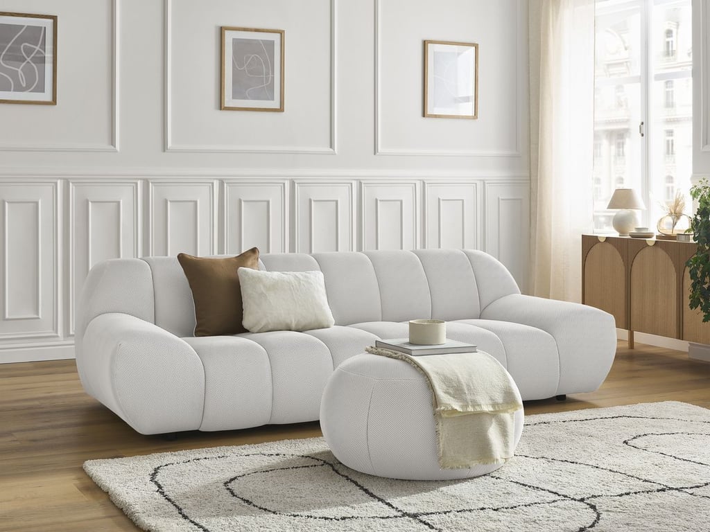 Produit similaire: Hayden canapé droit fixe 3 places tissu mesh grand blanc