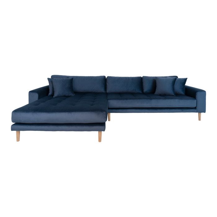 Produit similaire: Lido Sofa, Canapé, Chaise longue orientée à gauche en velours, bleu foncé.