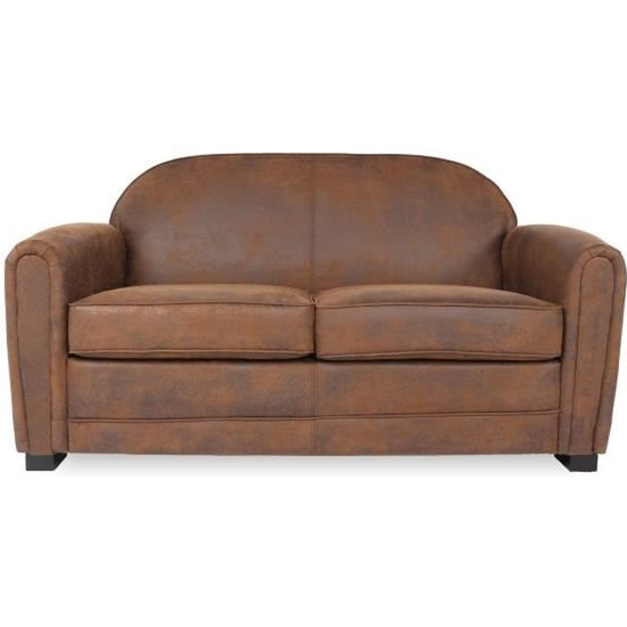 Canapé William - club Vintage - Marron - 2 places - Vue supplémentaire 1
