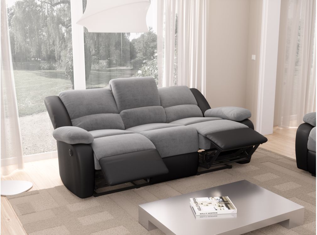 Produit similaire: RELAXXO - Ensemble canapé relax électrique LEO 3 places + fauteuil releveur en microfibre et simili