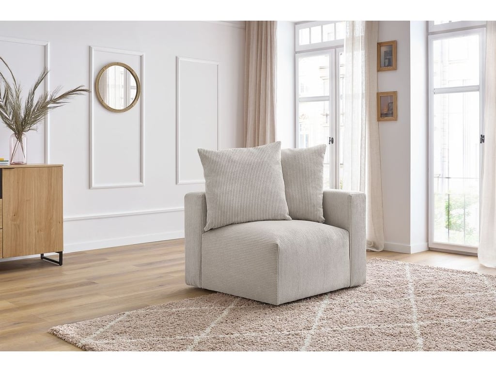 Angle pour canapé modulable VOLTAIRE beige  angle droit BOBOCHIC 1 places