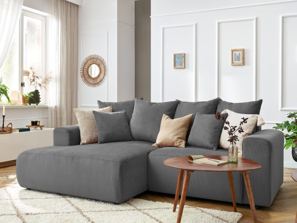 Produit similaire: Canapé d'angle fixe ENJOY Velours côtelé gris foncé angle gauche BOBOCHIC 3 places