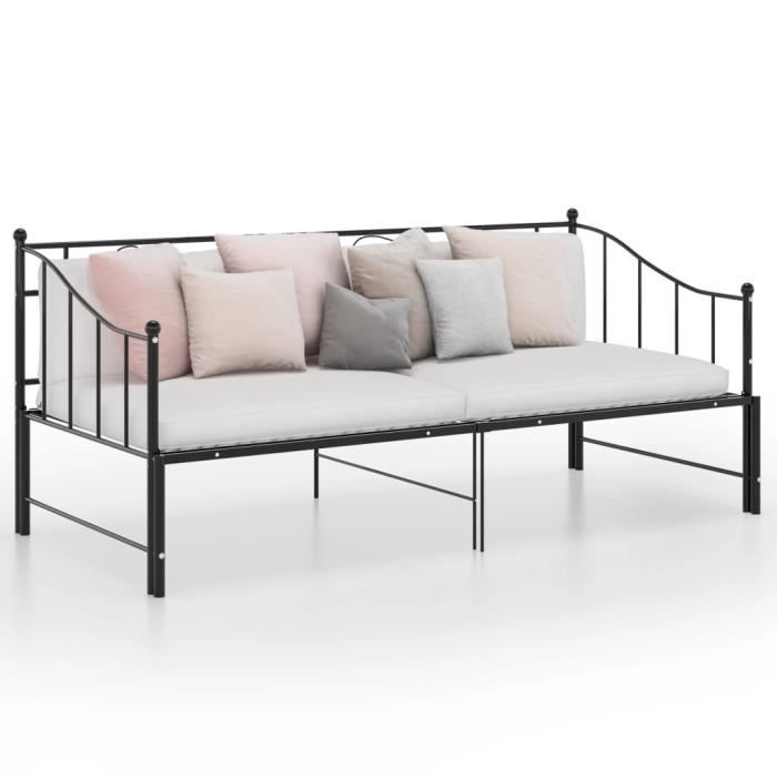 Produit similaire: Elegant Cadre de canapé-lit extensible Noir Métal 90x200 cm 23,7 Kg