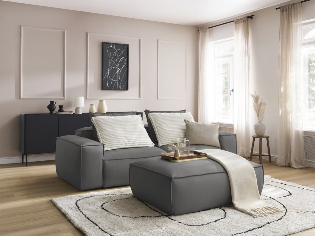 Produit similaire: Boheme canapé droit fixe ultra moelleux 3 places cuir végan gris foncé