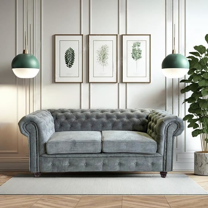 Produit similaire: Canapé CHESTERFIELD 2 places / Gris 183x85x72
