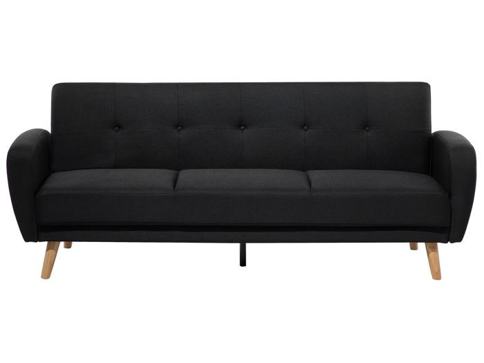 Produit similaire: Canapé convertible 3 places en tissu noir FLORLI