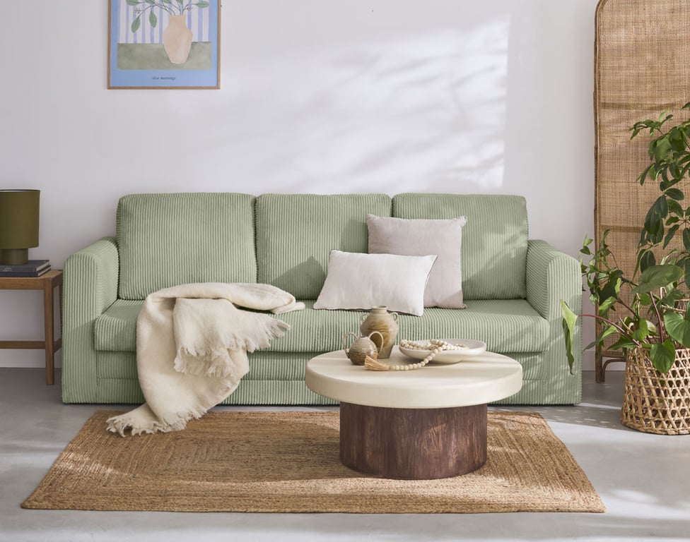 Produit similaire: marilia - Canapé convertible velours côtelé Vert