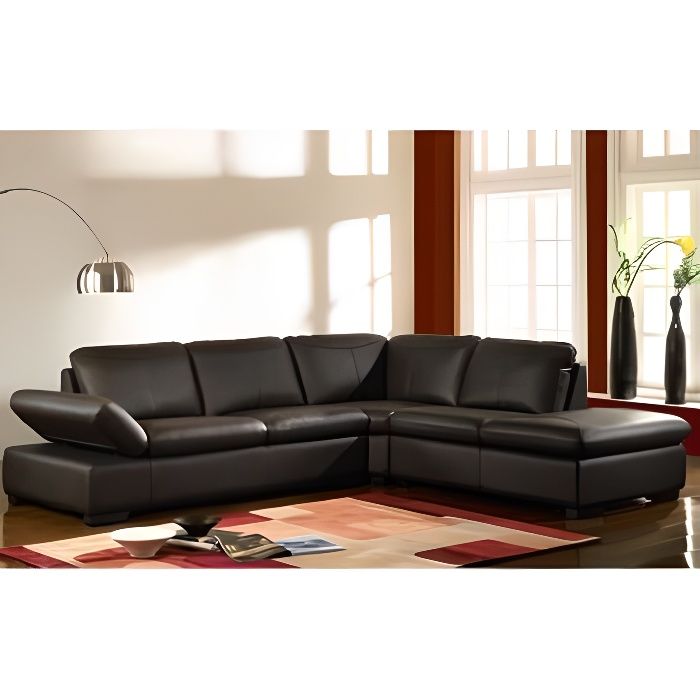 Produit similaire: Canapé d'angle en cuir ONYX II - Chocolat - Angle droit - VENTE-UNIQUE - 3 places - Contemporain - Design