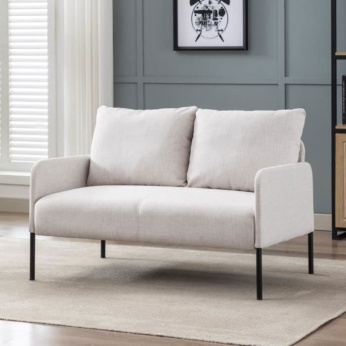 Produit similaire: Wahson Canapé 2 Places en Lin Moderne Sofa Revêtement Tissu avec Rembourrage épais pour Salon, Beige