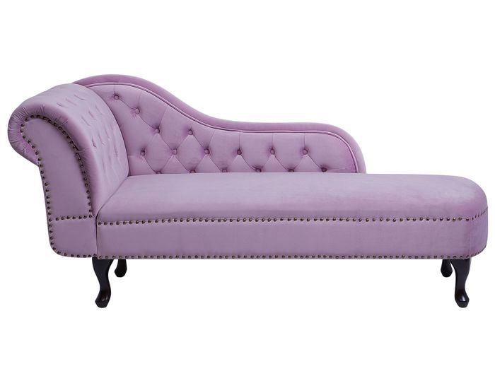 Produit similaire: Méridienne en velours violet clair côté gauche NIMES