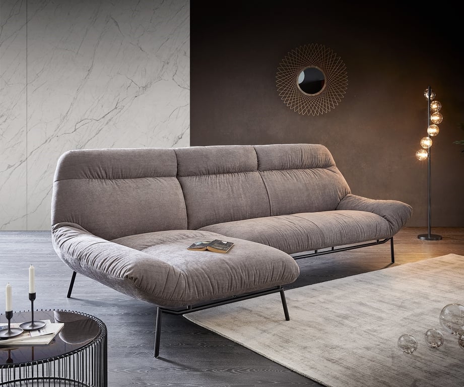 Canapé-d'angle Shape High 305x160 gris pierre chaise longue  gauche de la marque ES