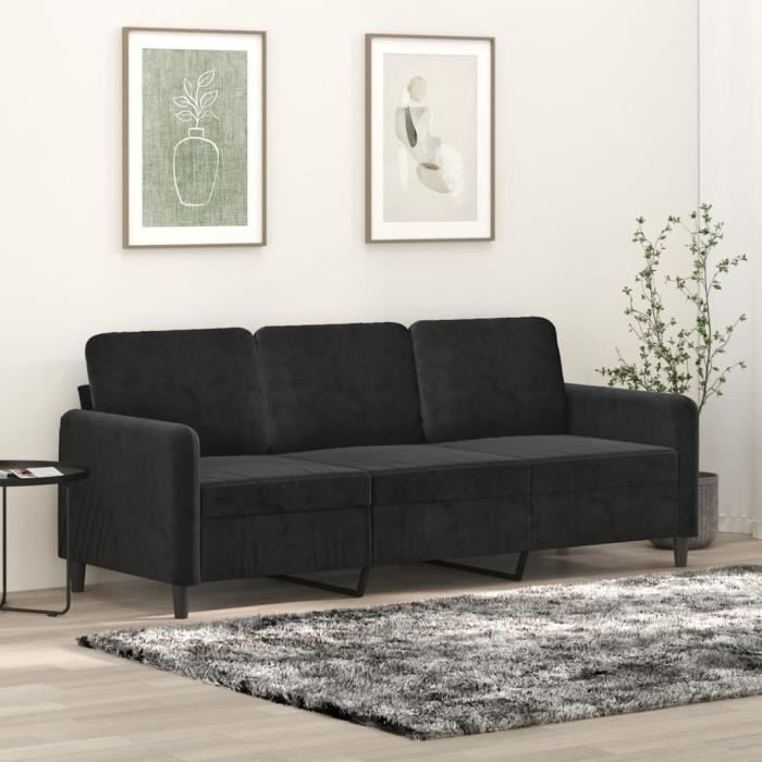Produit similaire: Canapé salon séjour | Canapé à 3 places | Noir 180 cm Velours 198x77x80 cm