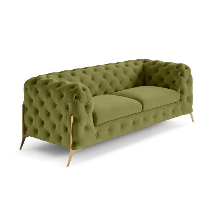 Produit similaire: Canapé 3 places Chesterfield en velours - Lisa Design - Camden - Vert