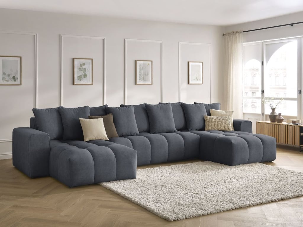 Produit similaire: Canapé panoramique fixe MONT-BLANC velours gris foncé BOBOCHIC 5 places