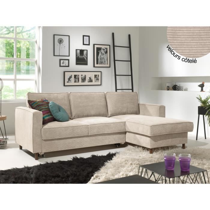 Produit similaire: Jake - canapé d'angle droit - convertible avec coffre - 4 places - en velours côtelé