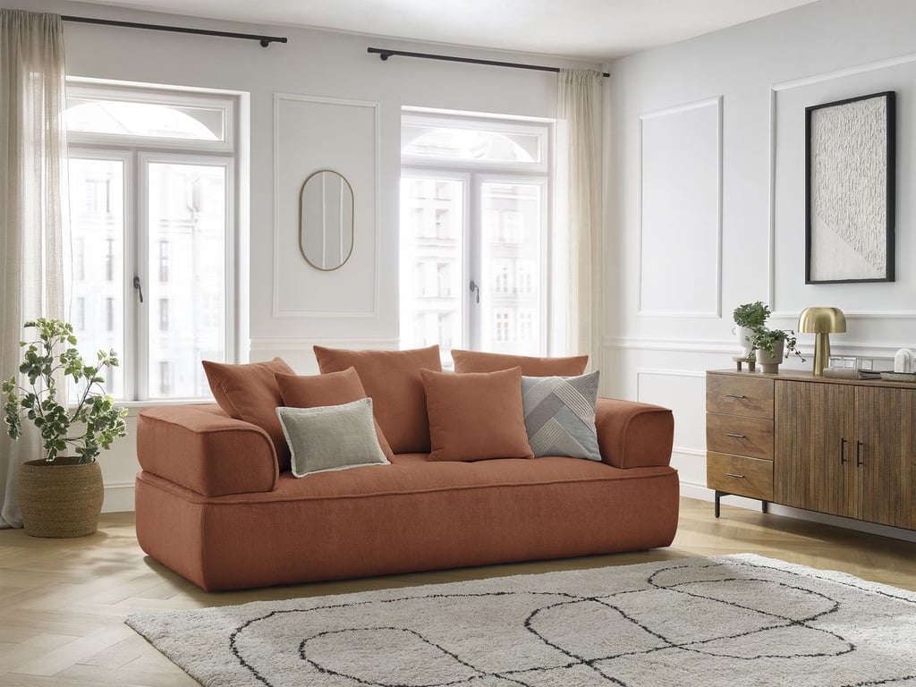 Produit similaire: Canapé droit fixe 3 places WHESLEY orange BOBOCHIC