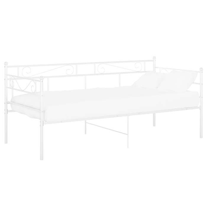 Produit similaire: Prime* Cadre de lit Banquette 2 en 1 Lit Simple 90x200 cm Cadre de canapé-lit Contemporain - Blanc Métal 206,5x95x89,5cm 14158