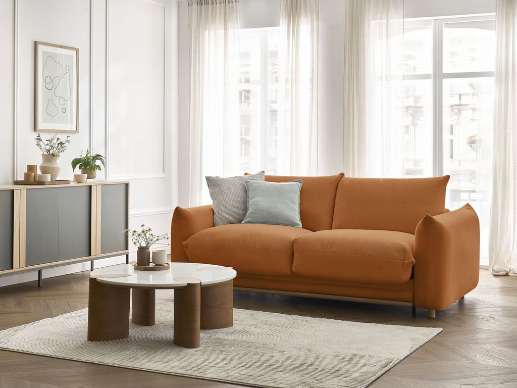 Produit similaire: Canapé droit convertible ERNEST ouverture express orange 160x190 BOBOCHIC 3 places