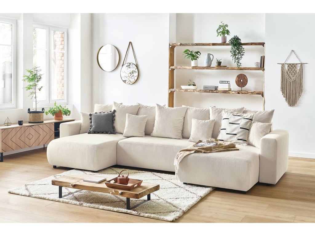 Produit similaire: Canapé panoramique convertible coffre ENVY Velours côtelé beige BOBOCHIC 6 places