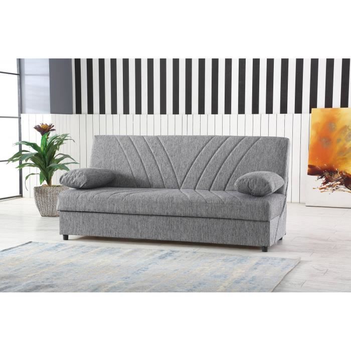 Produit similaire: Canapé-lit conteneur 3 places DMORA - Gris - Convertible - 181 x 81 x 88h cm