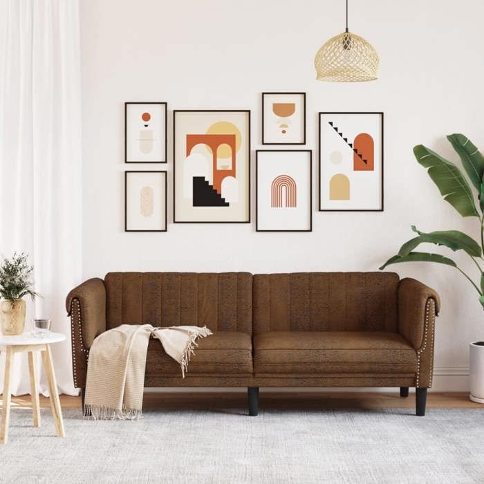 Produit similaire: Sofa droit fixe - Clic Clac Canapé à 3 places - NEUF - marron similicuir daim CA8758489