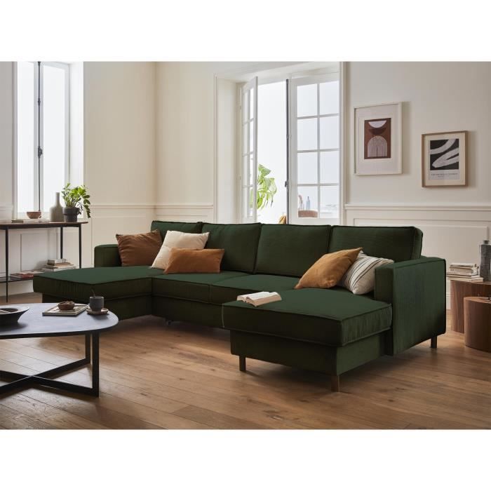 Produit similaire: Jake - canapé panoramique en U - 7 places - convertible avec coffre - en velours côtelé