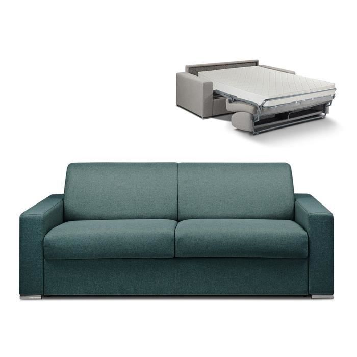 Produit similaire: Canapé 4 places convertible express en tissu CALITO - Bleu - Couchage 160 cm - Matelas 14 cm